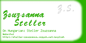 zsuzsanna steller business card